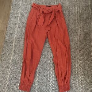 VIX - Stylish Red-Orange Tie-Waist Pants S